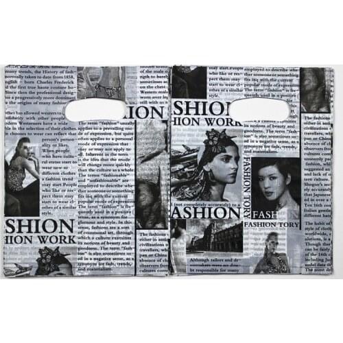 Like news paper 2017 hot sell style Plastic bags Free ship 50pcs/lot 30X40cm Fit clothes packing shopping bags