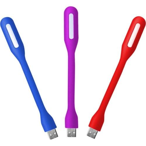 Portable 5V 1.2W USB Light Super Bright Mini Flexible LED Light Bendable USB Night Light For Power Bank Computer Accessories