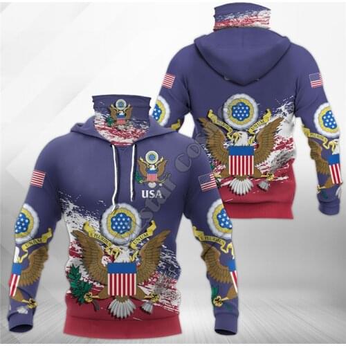 USA 3D Printed Hoodies Fashion Sweatshirt Women Men Casual Pullover Hoodie Mask Warm Cosplay Costumes 01