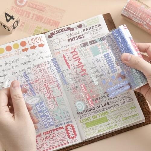 Transparent Kawaii Cute Washi Tape Scrapbooking Diary Planner Techo 3m Masking Vintage Washi Tape for Girls Stationery Supplies