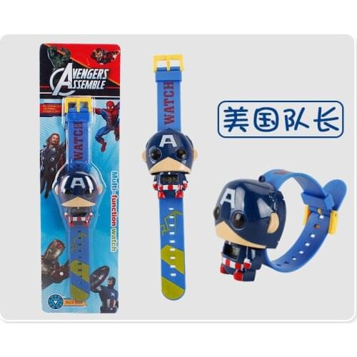 Marvel Avengers Kids Toy Watch Captain America Hulk Iron Man Anime Electronic Watch Spider Man Homecoming Cosplay Toys