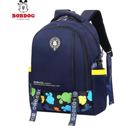 BOBDOG Boy School Bag Large Capacity Children Backpack Casual Men Backpacks Primary School Kids