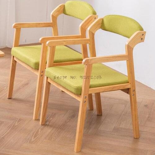 Chair Pinhui solid wood dining chair household wood table and chair simple net red leisure chair backrest stool nordic makeup