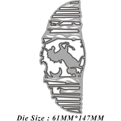 Unicorn Hollow Out Lace Metal Cutting Dies 2021 New Diy Molds Scrapbooking Paper Making Die Cuts Crafts