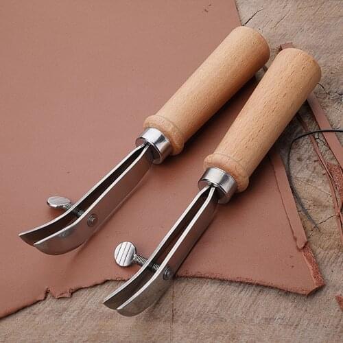 1 Piece Leather Tools Adjustable Edger DIY Handmade Leather Crimper Slotting And Grooving Device Edge Holder