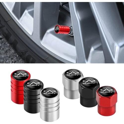 4Pcs Metal Car Wheel Tire Valve Stem Caps For Chery Tiggo 5 2 3 7 T11 PRO 8 5X IQ QQ Fulwin Face Arrizo A1 A3 A5 Amulet M11