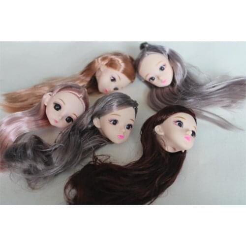 5pcs/lot mix style BJD DOLL HEAD with wig FOR DIY --STYLES OPTION