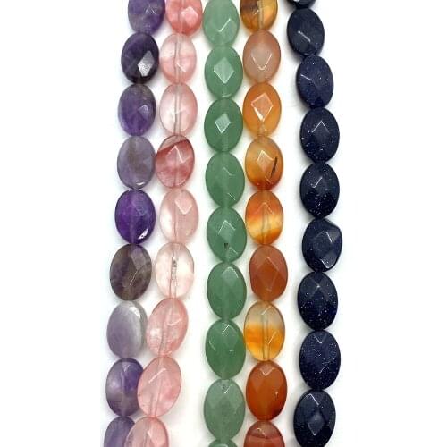 Natural Stone Carved Face Beads Egg-shaped Loose Beads Red Agate Amethyst Fashion Creation for DIY Jewelry Making 10x14x6mm