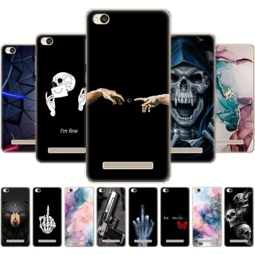 Phone Case For xiaomi Redmi 4A Soft silicon Painting back Case for Redmi 4A Hongmi 4a 5.0 inch protective coque marble flower