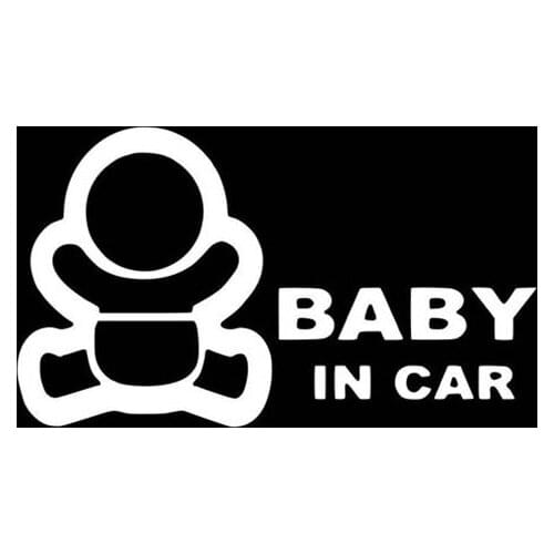 Black/Sliver Baby On Board Vinyl Car Decal Bumper Decor Stickers Waterproof Removable Car Sticker New S1161