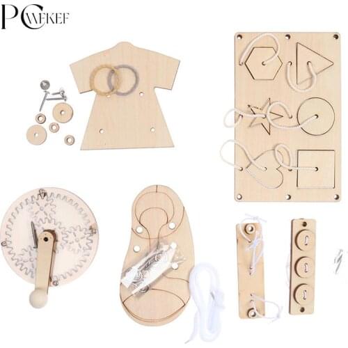 Baby Busy Board Diy Material Busyboard Early Childhood Education Wooden Toys