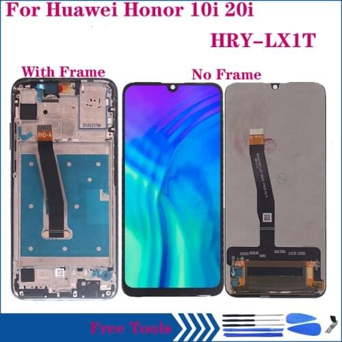 6.21" Display For Huawei Honor 10i 20i HRY-LX1T LCD display Touch Screen Glass panel Assembly For honor 10 I LCD With frame