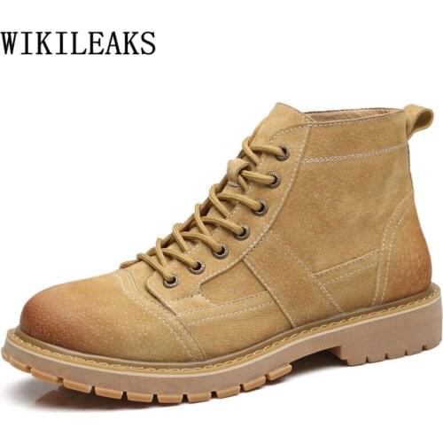 Designer Men Boots Genuine Leather Military Shoes Desert Boots Ankle Boots Men Zapatos Mujer 2020 Botas Masculina Zapatos Bona