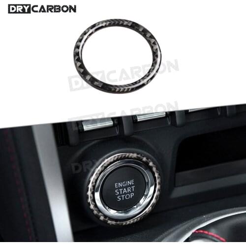 For Toyota GT86 FT86 ZN6 For Subaru BRZ 2013-2017 Carbon Fiber Car Engine Start Stop Button Ring Trim Cover Car Accessories