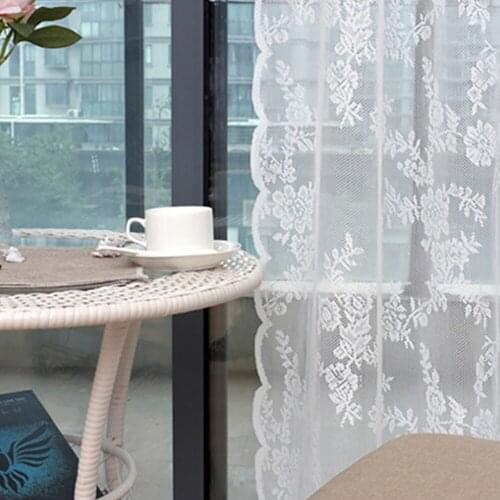 Lychee Lace Curtain Modern Door Curtain Window Room Divider Curtain Valance Home Decoration