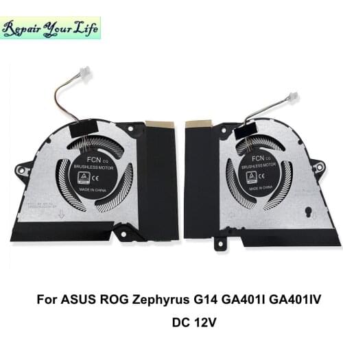 CPU Cooler Radiator 12v Fan For PC Cooling Fans for ASUS GA401 GA401i GA401ii iv ROG Zephyrus G14 DFSCK22105182H DFSCK22105181H