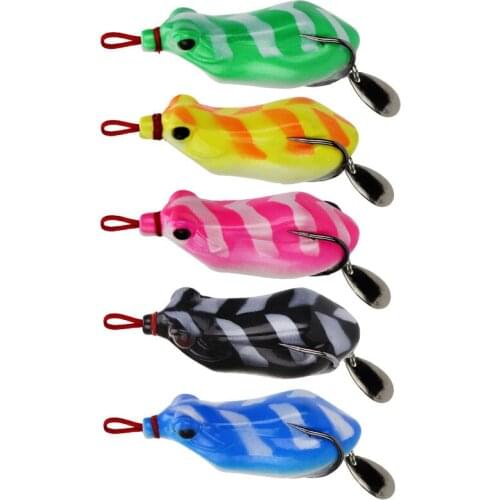 Modified Frog Lure Fishing Soft Bait Simulation Cicada Artificial Lures 6cm/13g waterproof with spoons 1 Piece Sale