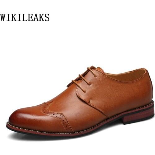 Office 2021 Brogue Shoes Men Leather Shoes Men Formal Men Dress Shoes Leather Wedding Dress Office 2021 Los Zapatos De Hombres