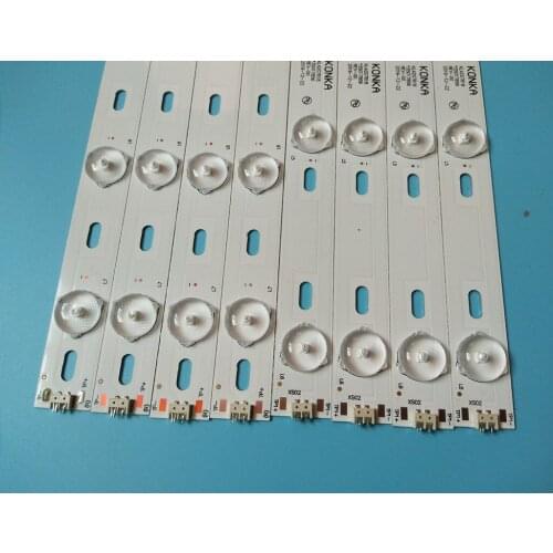 100% New 8pcs/kit LED Backlight strip 6+6 lamp For Konka 42"TV KL42GT618 35017849 35017855 35017848