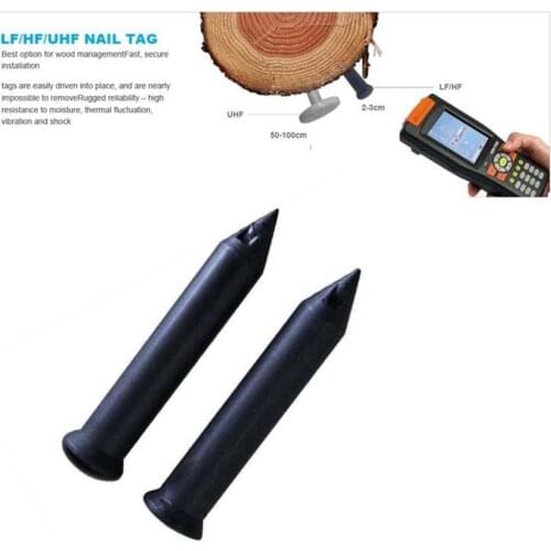 Passive LF 125kHz TK4100 RFID Nail Tag Waterproof ABS Black 6*36mm Only Read for Wood Tree Tracking Management 100Pcs/Lot