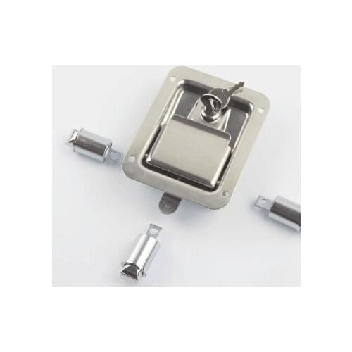 304 Stainless Steel Flat Explosion-proof Cabinet Lock Three-point Interlocking Cabinet Panel Lock Pull Type Mechanical Lock