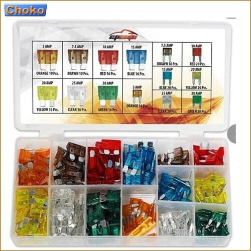 220PCS Auto Car Blade Fuses Automobile Cars Security Fuse Standard Assortment Using For Small-sized Car