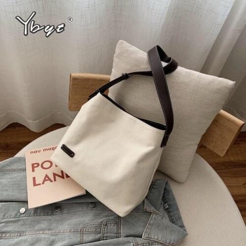 Simple Casual Canvas Shoulder Crossbody Bags For Women Large Capacity Female Composite Tote Bag Lady Travel Handbags and Purses