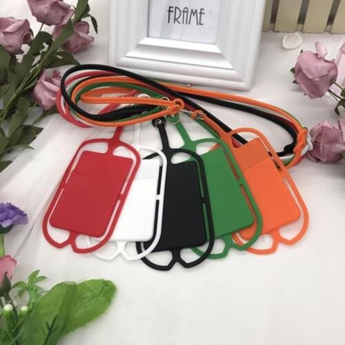 Silicone Lanyards Necklace Sling Card Holder Strap Keychain Portable Universal Mobile Cell Phone DIY Lanyard LX9048