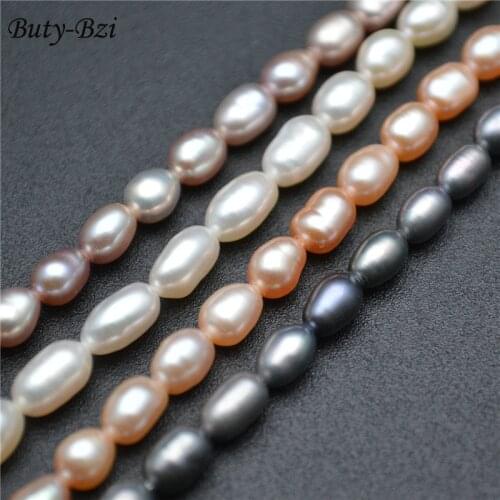 High Quality Natural Pearl Multi Colors Tube Rice Shape Loose Beads Women Accessories Fit Necklace Bracelet 1 Strang Per Lot