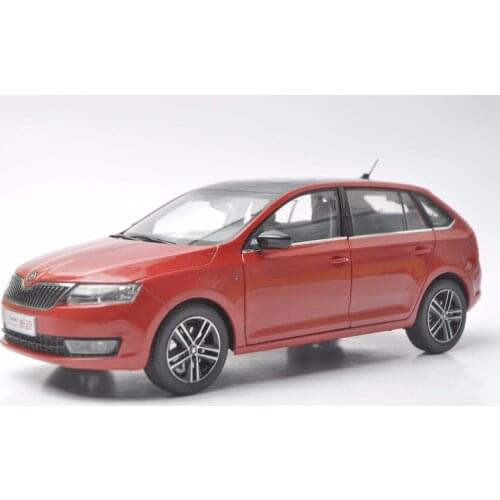 1:18 Diecast Model for Skoda Rapid Spaceback 2016 Red Alloy Toy Car Miniature Collection