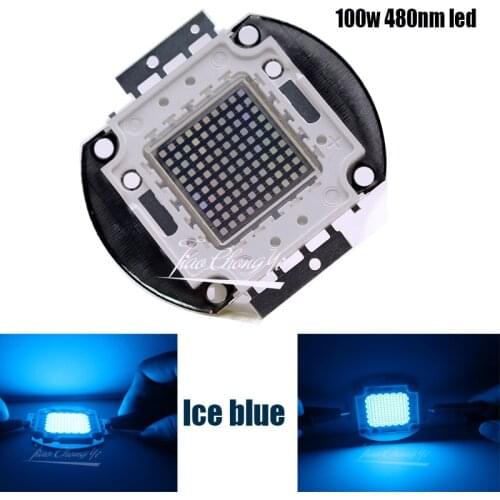 100W Ice blue Led Emitter Light 480nm 30-36VV 3A For House//Architecture Decoration
