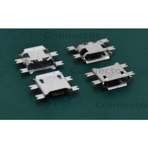 20 pcs/lot)Type-B Micro USB Female Connector Receptacle, SMT 4 Fixed feet,Commonly used in Mobile Data Interface