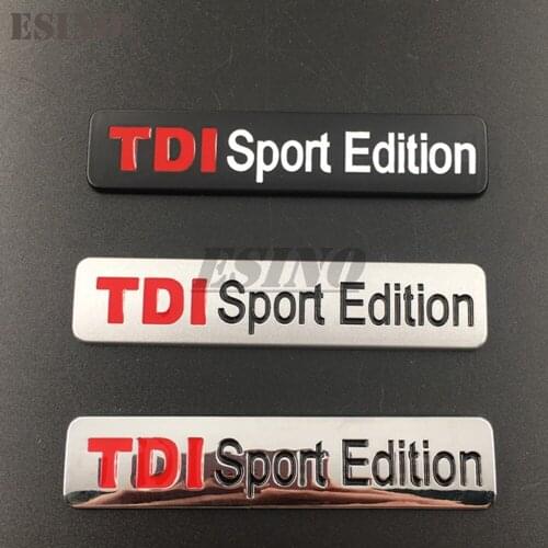 3D TDI Sports Edition Turbo Direct Injection Car Trunk Zinc Alloy Emblem Rear Body Tailgate Accessories Adhesive Styling Badge