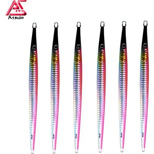 AS 6pcs Pesca Fast Jig Shore Cast Spoon 60g80g Vertical Speed Sinking Metal Jigging Fishing Artificial Bait Sea Lure Angler
