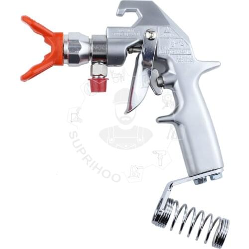 Airbrush 246240 Two Fingers Silver Plus Airless Paint Spray Gun 5400PSI used for Line Striper Road Marking Machine