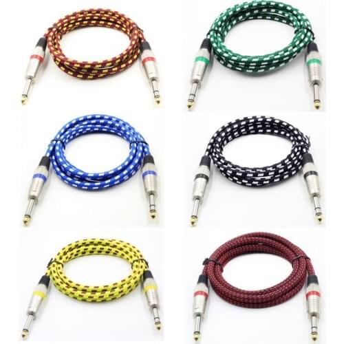 6.35mm to 6.35mm Audio Cable Male jack Mono Shielded for Amplifier Mixer Mixing Console Guitar Pedal Electronic Organ 6.5 to 6.5