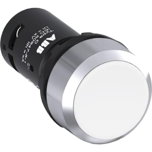 CP9-1006 10105161 Compact Pushbutton Flush - White - Black plastic - 2NO - Customer defined pushbutton with special marking