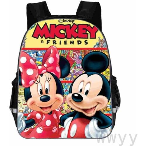 Disney Children 3D Mickey Mouse Backpack Boy Girl Elementary School Backpack Children Kindergarten School Bag