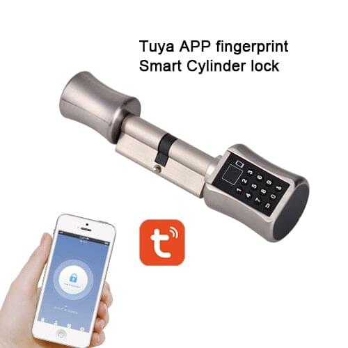 Bluetooth Cylinder TUYA App Password Fingeprint Smart Door Lock Digital Keypad Code Keyless Electric Lock Airbnb