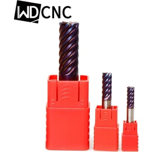 1PCS 4-8 Flutes HRC70 2mm 3mm 4mm 5mm 6mm Milling Tools Tungsten Carbide Steel Milling Cutter End Mills