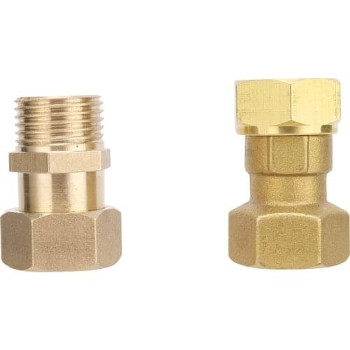 G1/2 Union Hexagon Straight Connector 1/2" Male/Female Thread Brass Compression Connector Plumbing Pipe Fittings