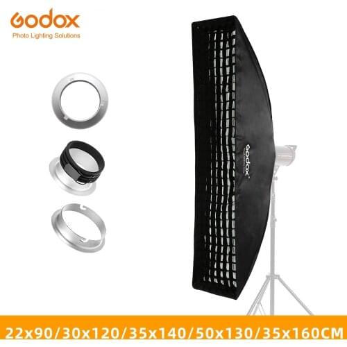 Godox 50x130cm 20"x51" Beehive Honeycomb Grid Strip Softbox Bowens Mount for Studio Flash SK300 SK400 DE300 DE400 DP600 QT600