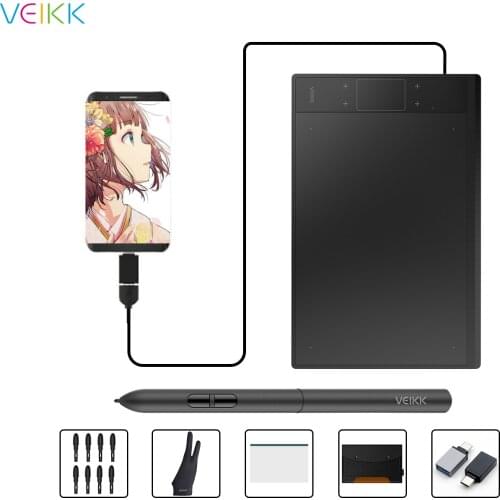 VEIKK A30 Drawing Tablet 10x6 inches Large Active Area Digital Drawing Graphic Tablets for Online Teaching & Learning with 8192