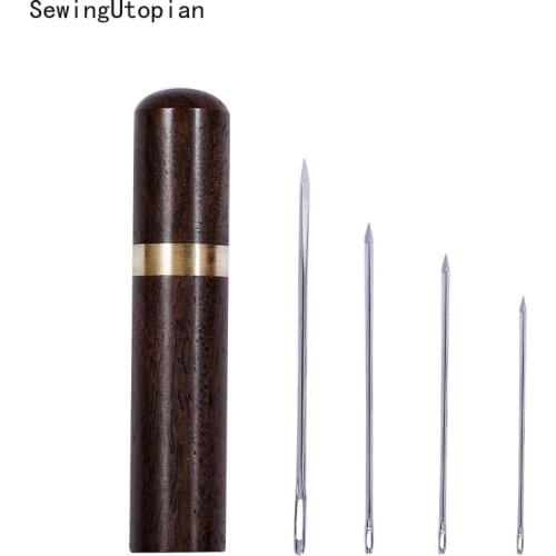 4PCS Leathercraft DIY Leather Triangular Needles Fur Special Stainless Steel Pin Stitch Needlework 44/52/58/70mm Sewing Supplies