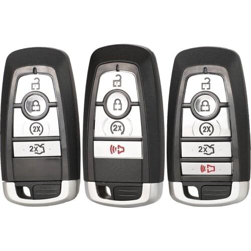 Jingyuqin Remote Car Key Fob Shell For Ford Focus Mondeo EDGE Taurus Mustang Equinox Ecosport Escort Everest 2015-2018 4/5 BTNS