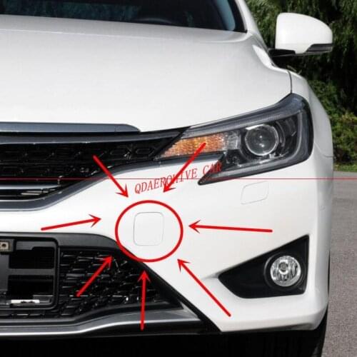 QDAEROHIVE front Bumper Trailer Cover Tow Bracket Cover Bumper Tow Hook Cover Cap for TOYOTA REIZ 2013-2017