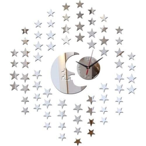 Top fashion AcrylicQuartz wall clocks reloj de pared new novelty big angel mirror art clock safe home decoration style