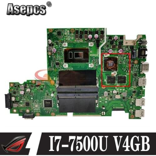 For ASUS X542UR X542URV X542UFX542UQ X542UN A580U Laptop Motherboard Mainboard I7-7500U CPU GT940M/GTX930M 4GB