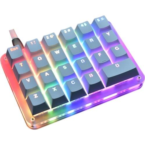 24 Macro Programmable Mechanical RGB Keyboard For Windows MacOS 23 Key Universal One Hand Hot Key Audio And Video Clips Keyboard