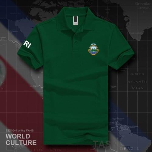 Costa Rica CRI Costa Rican Tico polo shirts men short sleeve white brands printed for country 2018 cotton nation team fashion 20